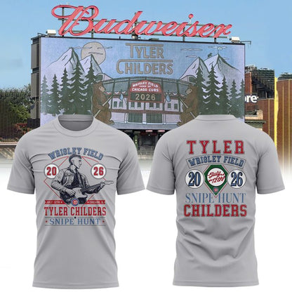 Special 2026 Tyler Childers at Wrigley Field T-Shirt - Gray