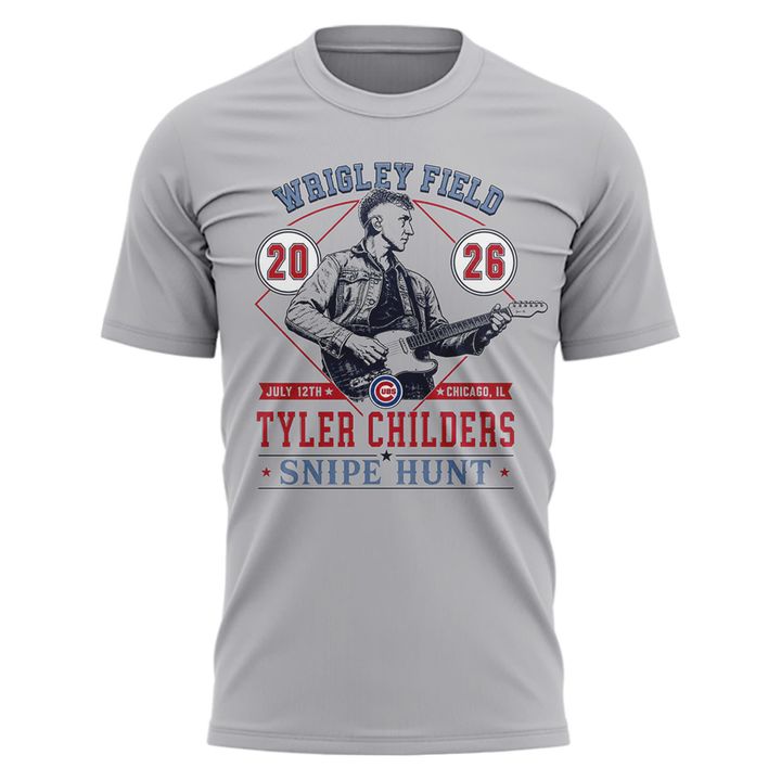 Special 2026 Tyler Childers at Wrigley Field T-Shirt - Gray