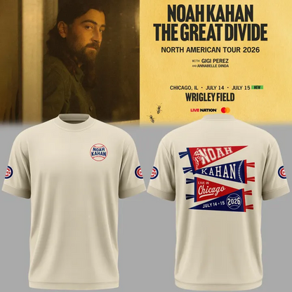 03.04. Limited Edition Noah Kahan x Chicago Cubs - The Great Divide Tour 2026 T-Shirt