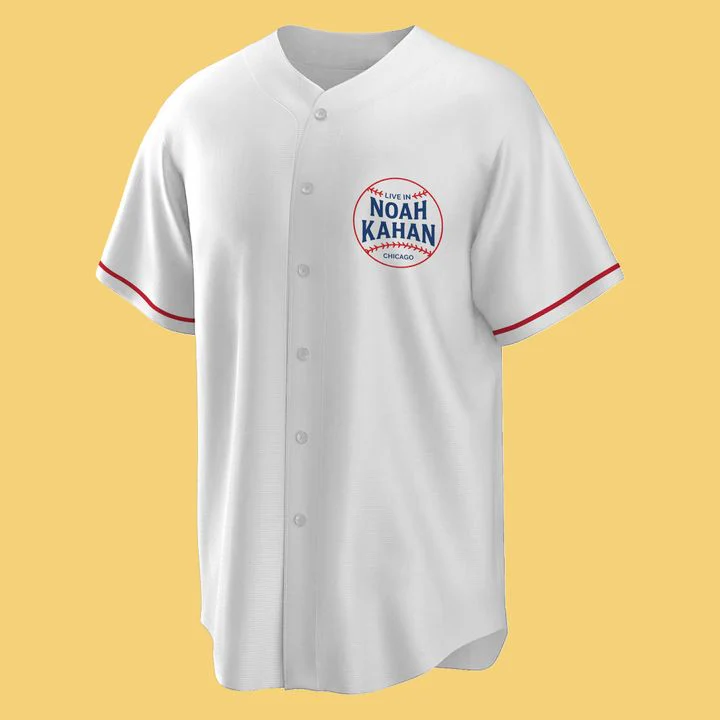08. New Jersey Noah Kahan x Chicago Cubs - The Great Divide Tour 2026 Baseball Jersey