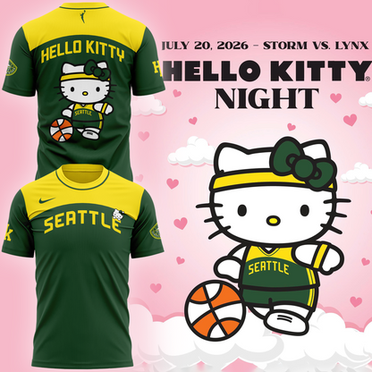 Exclusive Edition Seattle Storm x Hello Kitty Night Tshirt 2026