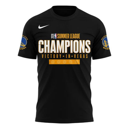 Golden State Warriors 2026 Summer League Champions Black T-Shirt