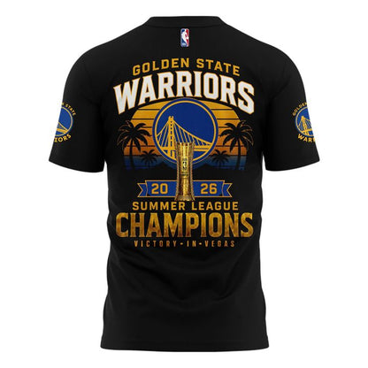 Golden State Warriors 2026 Summer League Champions Black T-Shirt