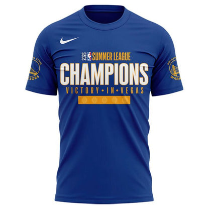 Golden State Warriors 2026 Summer League Champions Blue T-Shirt