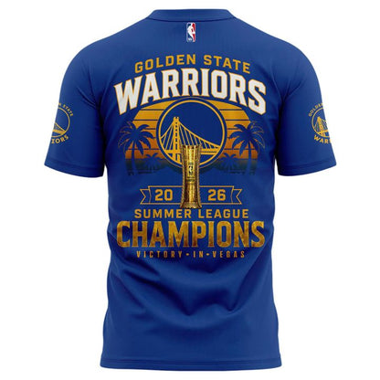 Golden State Warriors 2026 Summer League Champions Blue T-Shirt