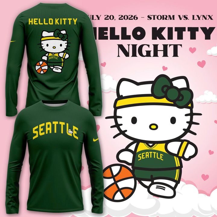 2026 Limited edition Long Sleeve Seattle Storm x Hello Kitty