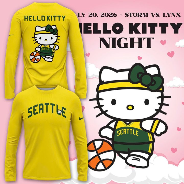 2026 Limited edition Long Sleeve Seattle Storm x Hello Kitty.