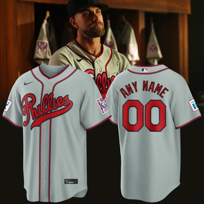 Philadelphia Phillies 2026 Field of Dreams Stadium Jersey - Gray - Custom