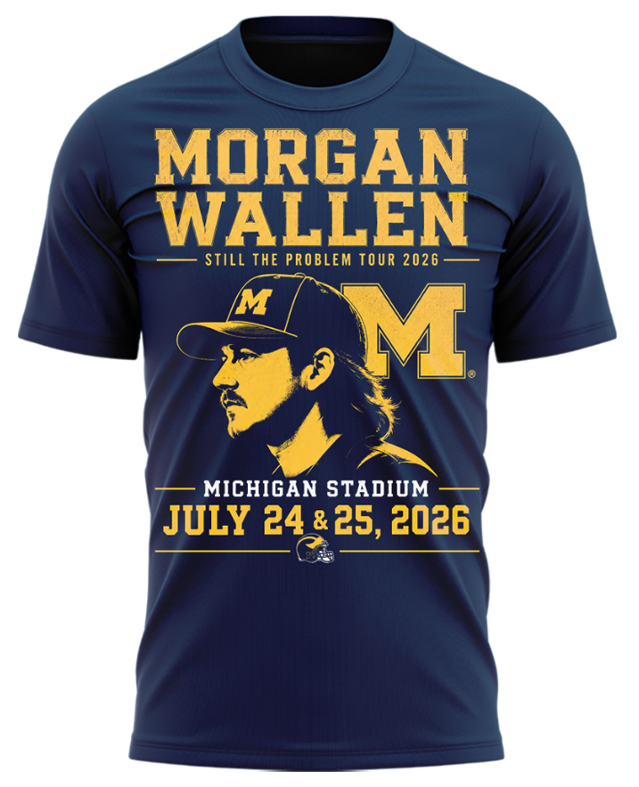 Morgan Wallen x Michigan Wolverines Still The Problem Tour 2026 Limited Edition T-Shirt
