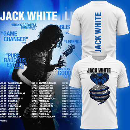 03.Limited edition Jack White Live 2026 Tour Tshirt
