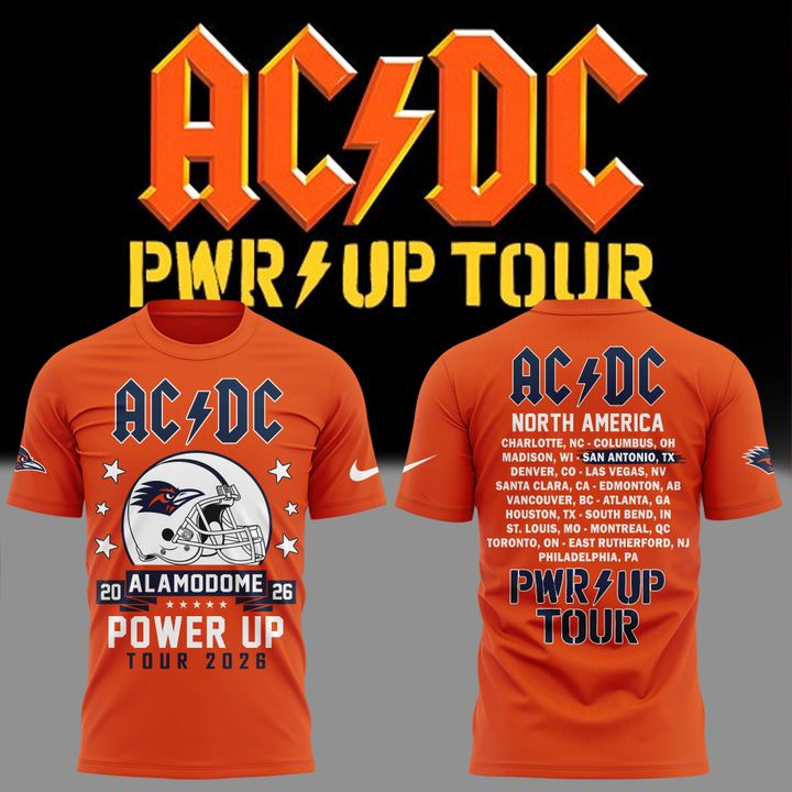 AC/DC x UTSA Roadrunners Football - Power Up Tour 2026 T-Shirt