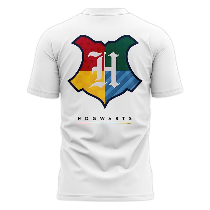 Men's NY Yankees Harry Potter Shirt - White Hogwarts House Crest Back Graphic Tee