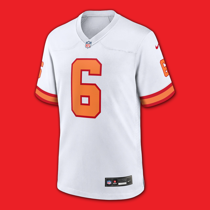 Unisex '76 Tampa Bay Buccaneers Baker Mayfield White Player Game Jersey - Signature
