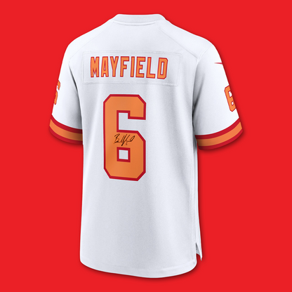 Unisex '76 Tampa Bay Buccaneers Baker Mayfield White 50th Season Game Jersey - Signature