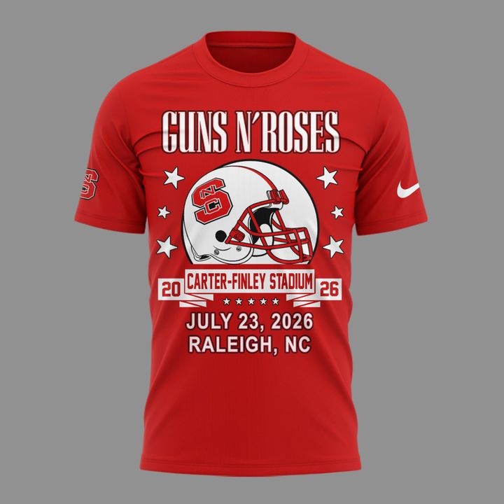 Exclusive Shirt Guns N' Roses x NC State Football - World Tour 2026 T-Shirt