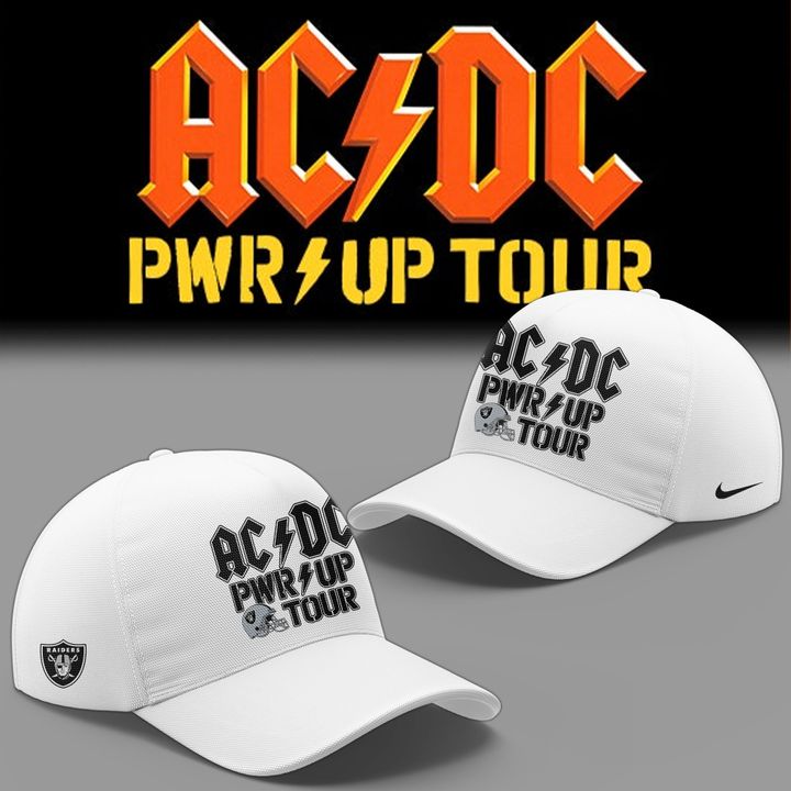 01.03. White Shirt AC/DC x Las Vegas Raiders - Power Up Tour 2026 T-Shirt