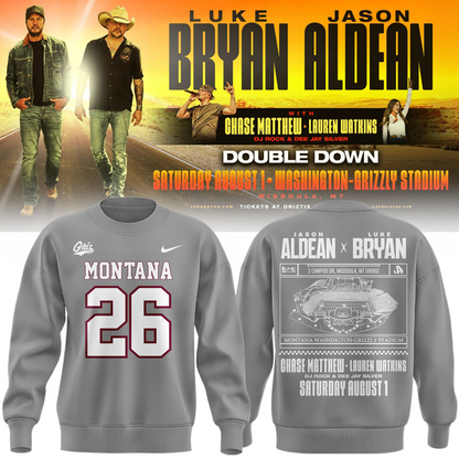 Limited Edition Montana Grizzlies x Jason Aldean And Luke Bryan Sweatshirt