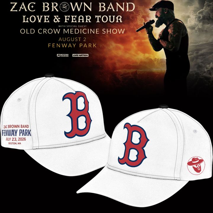 1. Zac Brown Band x Boston Red Sox Fenway Park - Love & Fear Tour White Tee