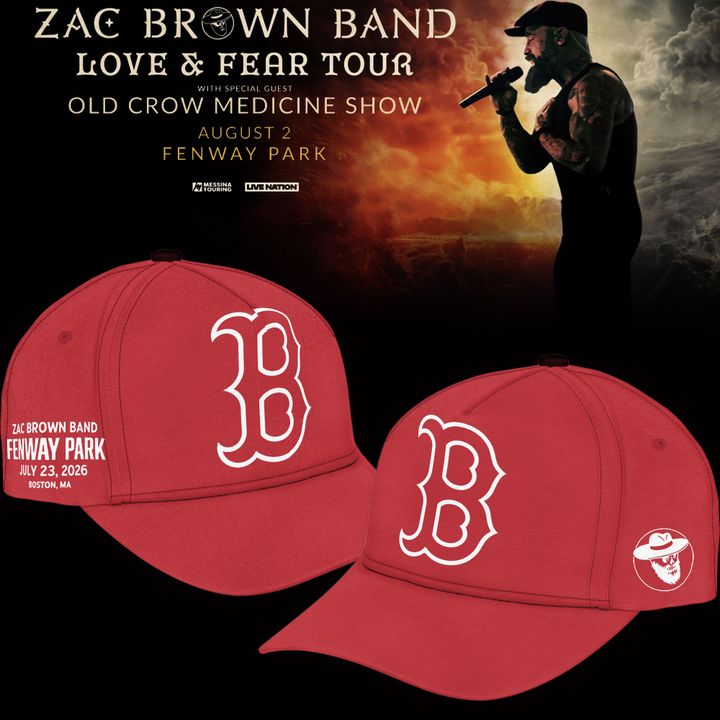 Zac Brown Band x Boston Red Sox Fenway Park - Love & Fear Tour Red Hoodie