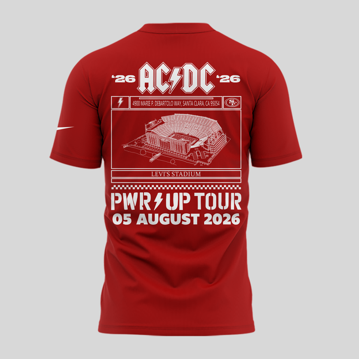 Special New San Francisco 49ers x PWR/UP TOUR Tshirt 2026
