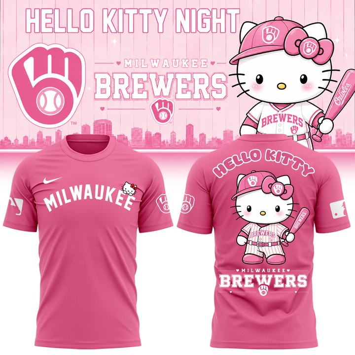 Milwaukee Brewers Hello Kitty Night 2026 Limited Edition Cute T-Shirt