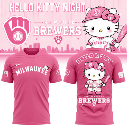 Milwaukee Brewers Hello Kitty Night 2026 Limited Edition Cute T-Shirt