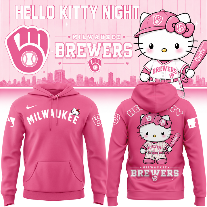 Milwaukee Brewers Hello Kitty Night 2026 Limited Edition Cute hoodie