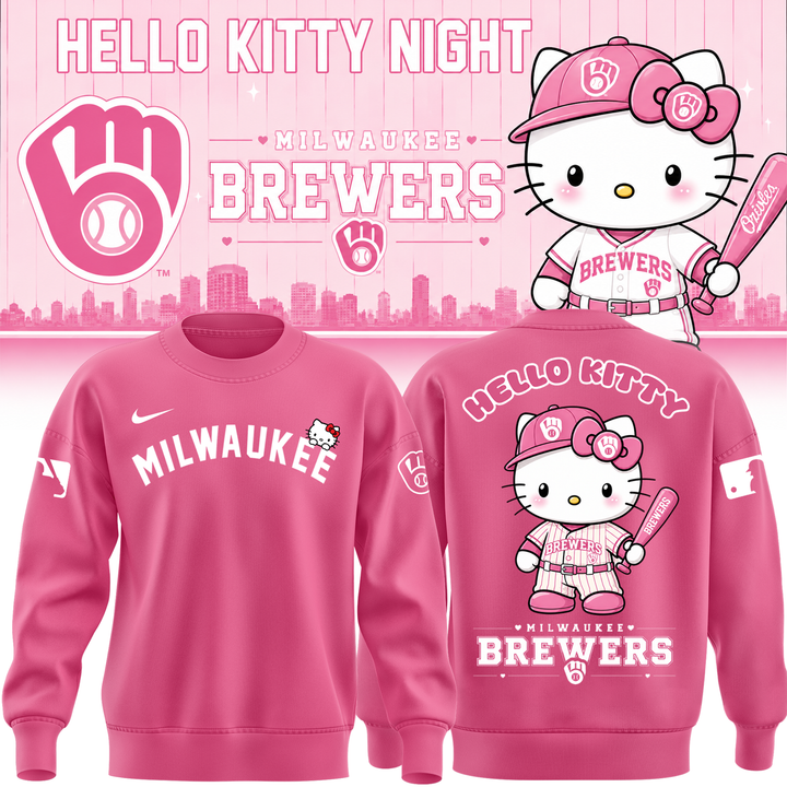 Milwaukee Brewers Hello Kitty Night 2026 Limited Edition Cute sweat