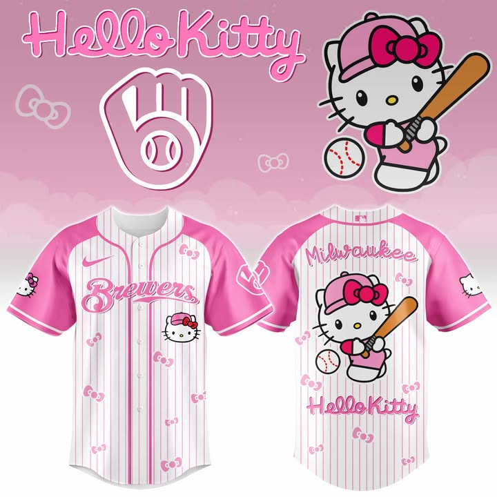 Milwaukee Brewers Hello Kitty Night 2026 Limited Edition Cute jersey