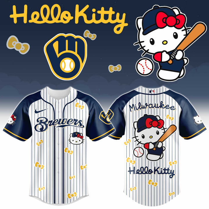 Milwaukee Brewers Hello Kitty Night 2026 Limited Edition Cute jersey