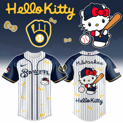 Milwaukee Brewers Hello Kitty Night 2026 Limited Edition Cute jersey