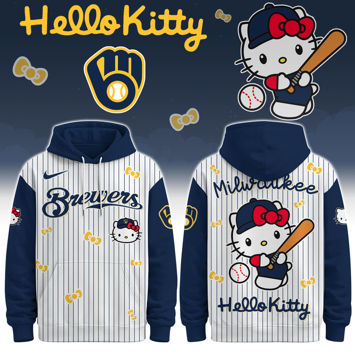 Milwaukee Brewers Hello Kitty Night 2026 Limited Edition Cute hoodie