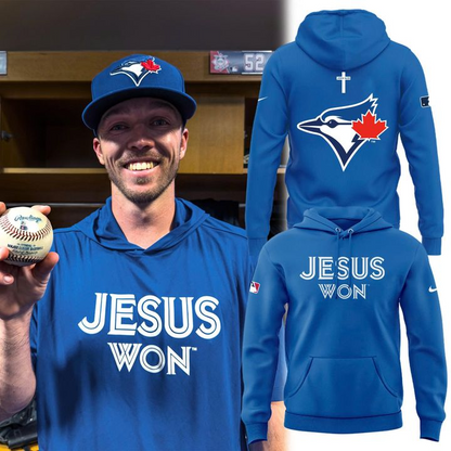01.Toronto Blue Jays x JESUS WON 2026 Hoodie