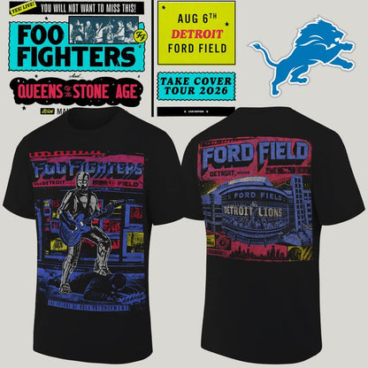 Foo Fighters – Take Cover Tour 2026 Commemorative T-Shirt