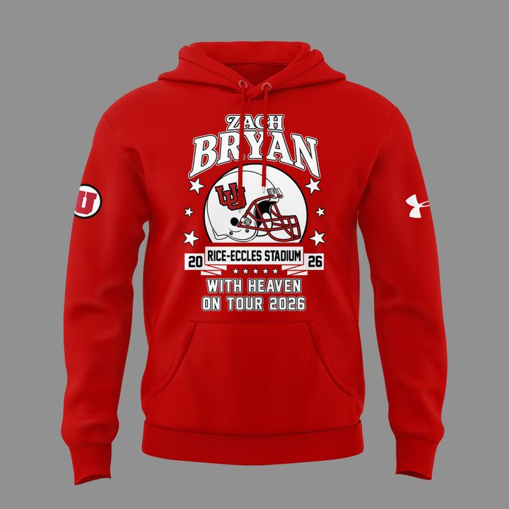 Perfect Hoodie Zach Bryan x Utah Utes Football - With Heaven On Tour 2026 Hoodie