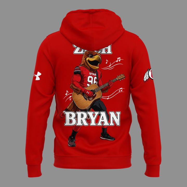 Limited Edition Zach Bryan x Utah Utes Football - With Heaven On Tour 2026 Hoodie