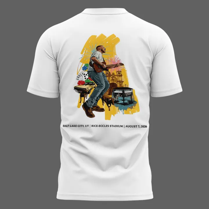Zach Bryan - Salt Lake City, UT Event Shirt - With Heaven On Tour 2026 T-Shirt