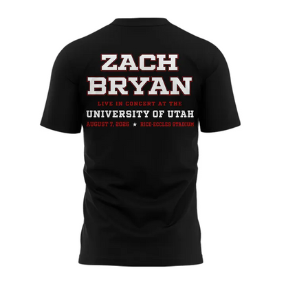 Black Shirt Zach Bryan - Salt Lake City, UT Event Shirt - With Heaven On Tour 2026 T-Shirt