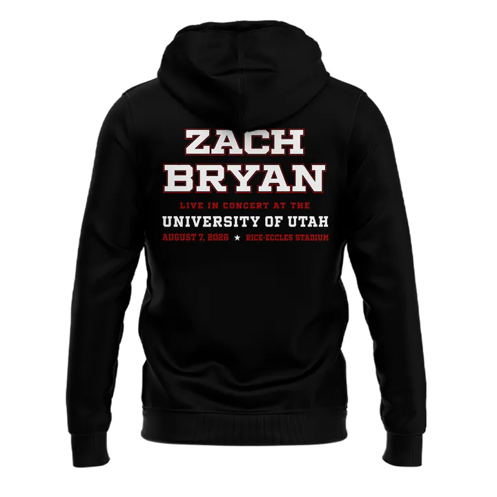 Black Hoodie Zach Bryan - Salt Lake City, UT Event - With Heaven On Tour 2026 Hoodie