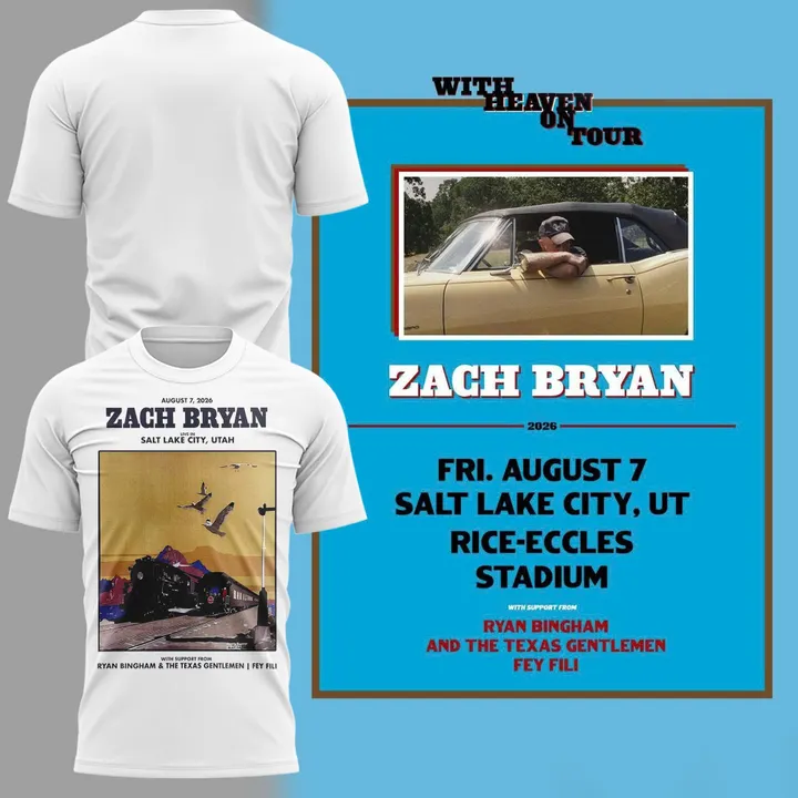 White Shirt Zach Bryan - Salt Lake City, UT Event Shirt T-Shirt