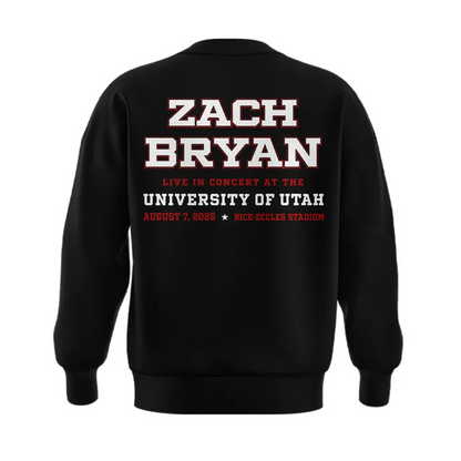 Black Sweatshirt Zach Bryan - Salt Lake City, UT Event Sweatshirt