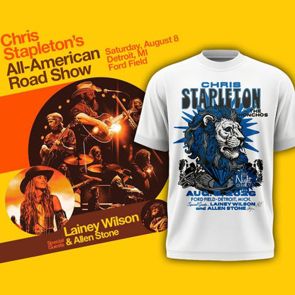 Limited Edition Chris Stapleton x Detroit Lions Event T-Shirt