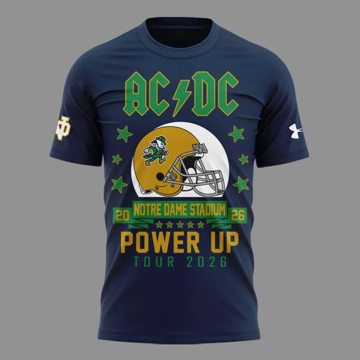 Newest Shirt AC/DC x Notre Dame Football - Power Up Tour 2026 T-Shirt