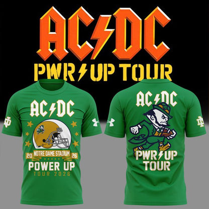 Perfect Shirt AC/DC x Notre Dame Football - Power Up Tour 2026 T-Shirt