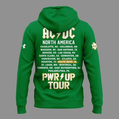 New Hoodie Notre Dame Football x AC/DC - Power Up Tour 2026 Hoodie