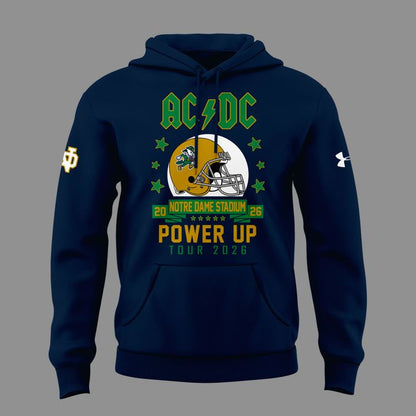 Perfect Hoodie Notre Dame Football x AC/DC - Power Up Tour 2026 Hoodie
