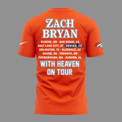 01. Zach Bryan x Denver Broncos - With Heaven On Tour 2026 T-Shirt