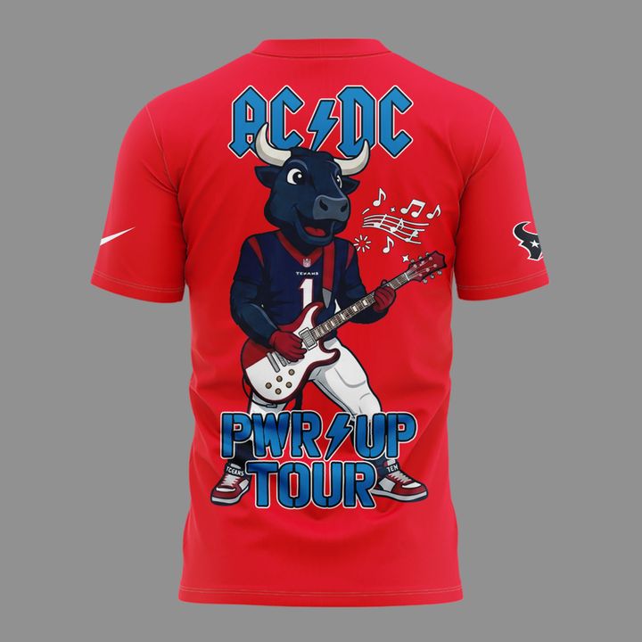 001.06. Perfect Red Shirt AC/DC x Houston Texans - Power Up Tour 2026 T-Shirt