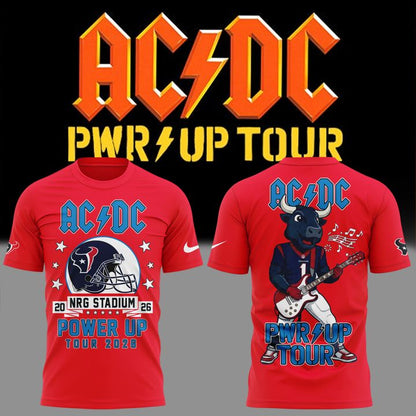 001.06. Perfect Red Shirt AC/DC x Houston Texans - Power Up Tour 2026 T-Shirt