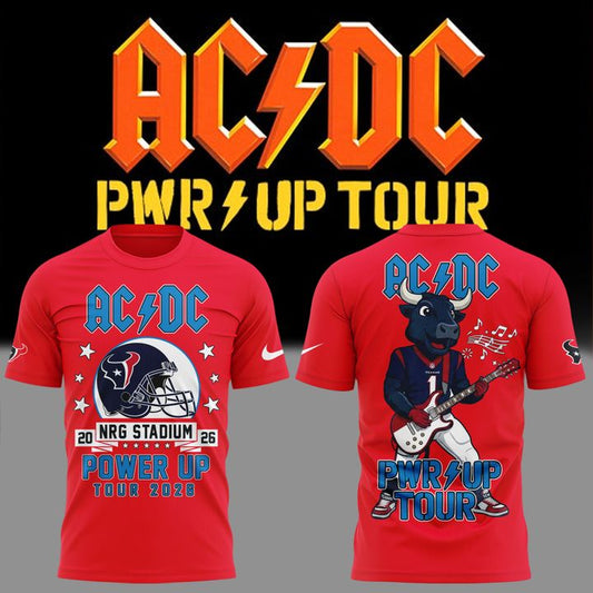001.06. Perfect Red Shirt AC/DC x Houston Texans - Power Up Tour 2026 T-Shirt